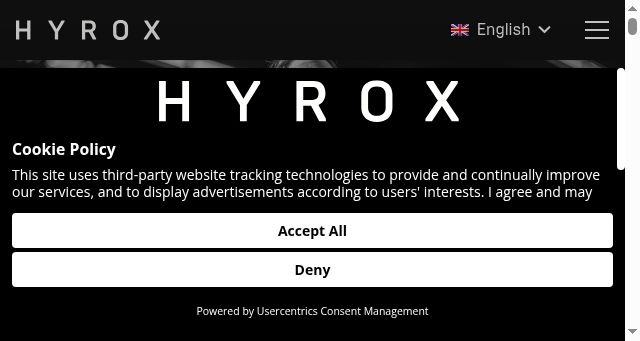 Screenshot of hyroxitaly.com
