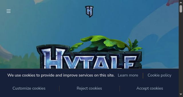 Screenshot of hytale.com