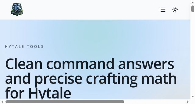 Screenshot of hytaletools.online