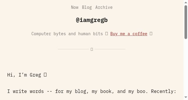 Screenshot of iamgregb.io