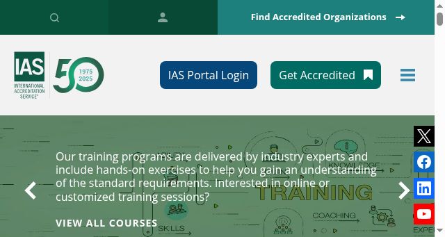 Screenshot of iasonline.org