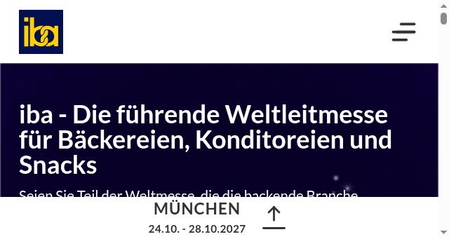 Screenshot of iba-tradefair.com