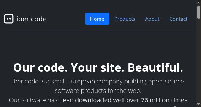 Screenshot of ibericode.com