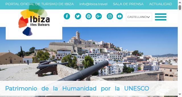 Screenshot of ibiza.travel