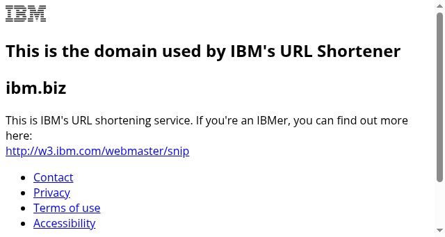 Screenshot of ibm.biz