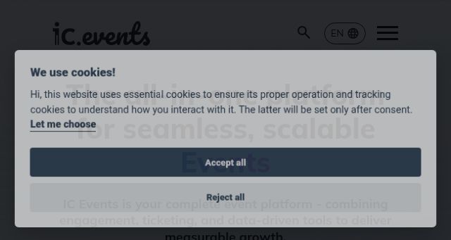 Screenshot of ic.events