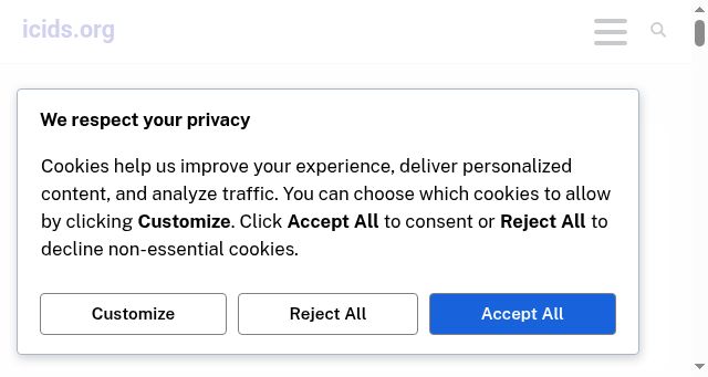 Screenshot of icids.org