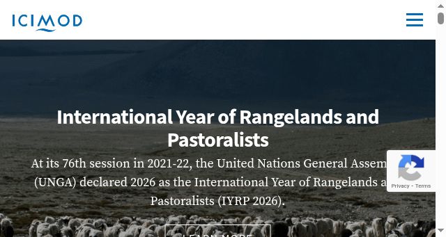 Screenshot of icimod.org