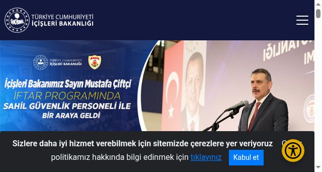 Screenshot of icisleri.gov.tr