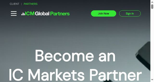 Screenshot of icmarketspartners.com