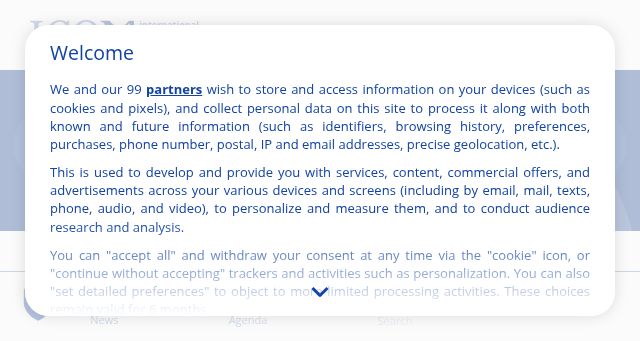 Screenshot of icom.museum
