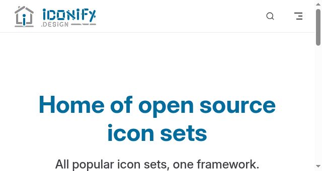 Screenshot of iconify.design