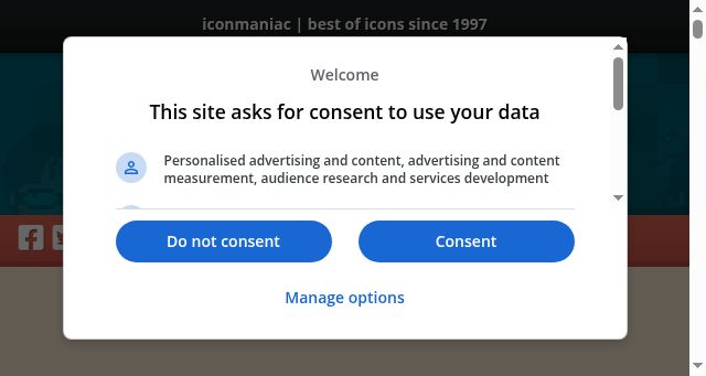 Screenshot of iconmaniac.com