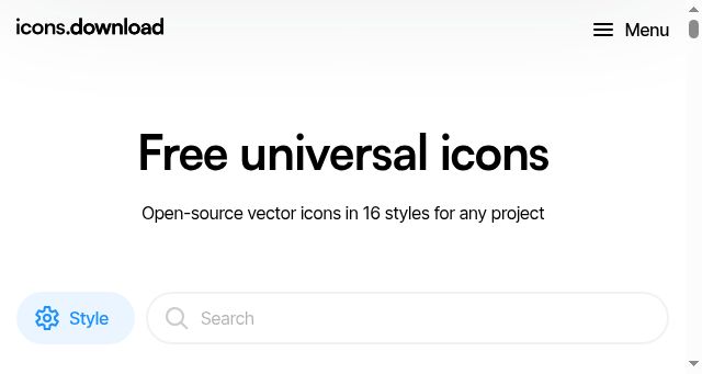Screenshot of icons.download