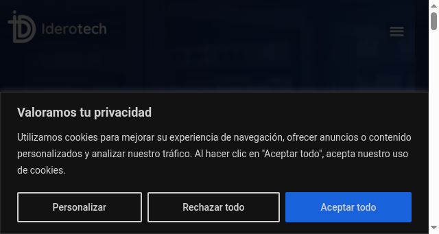 Screenshot of idero.tech