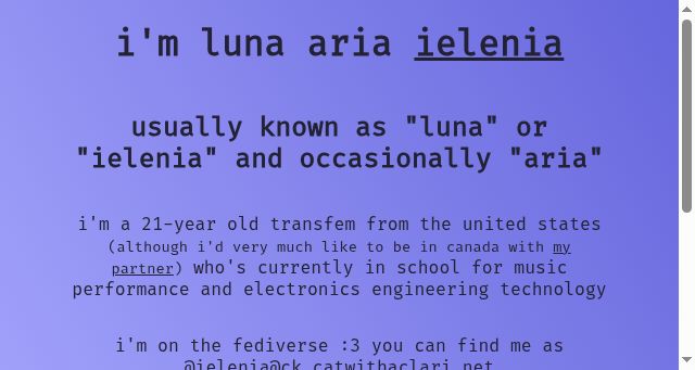 Screenshot of ielenia.lgbt