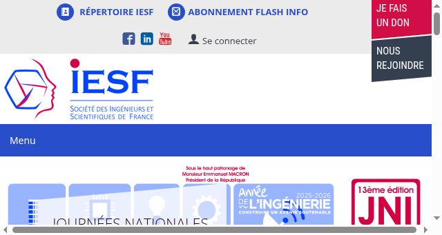 Screenshot of iesf.fr