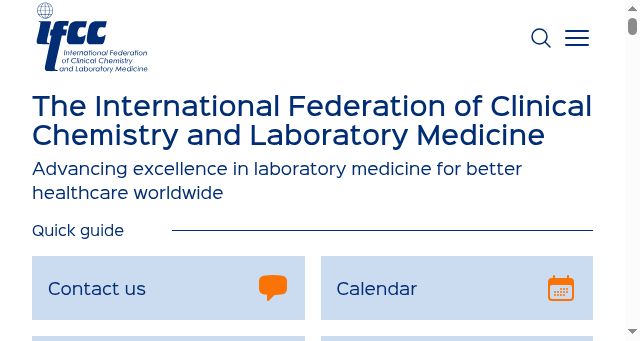 Screenshot of ifcc.org