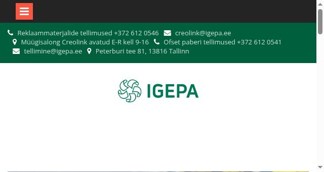 Screenshot of igepa.ee