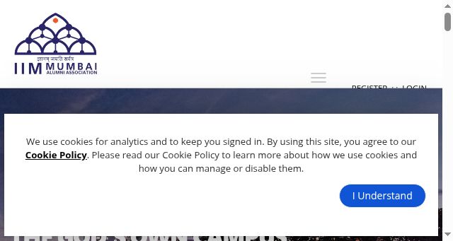 Screenshot of iimmumbaialumni.in