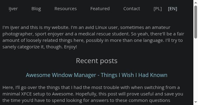 Screenshot of ijver.me