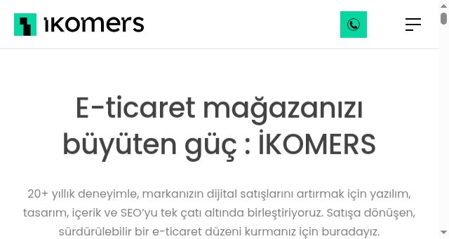 Screenshot of ikomers.com.tr