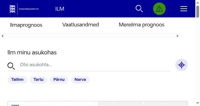 Screenshot of ilmateenistus.ee