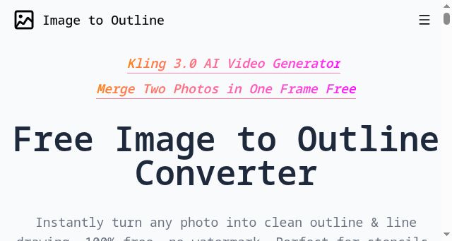 Screenshot of imagetooutline.com
