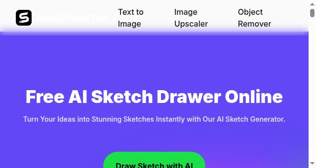 Screenshot of imagetosketch.com