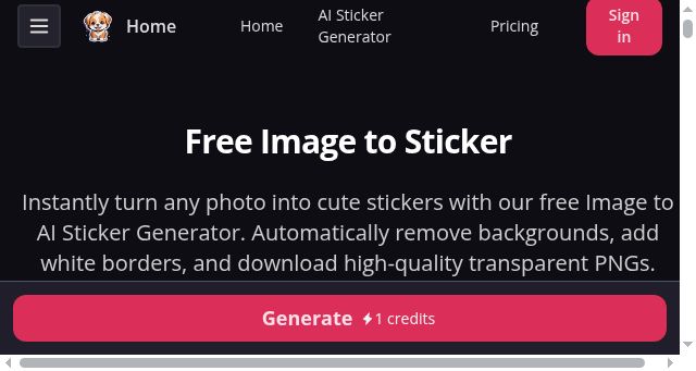 Screenshot of imgtosticker.com