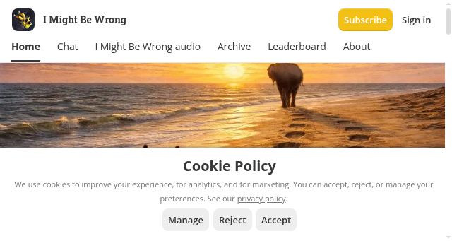 Screenshot of imightbewrong.org