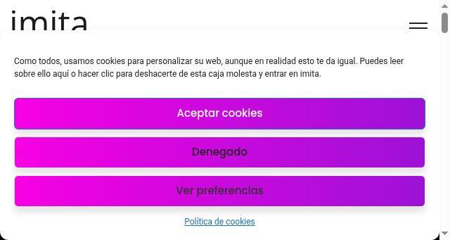 Screenshot of imita.es