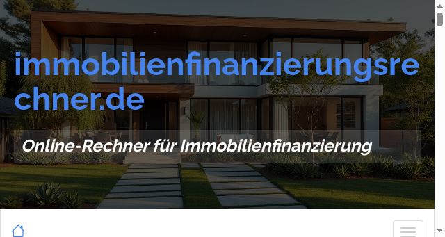 Screenshot of immobilienfinanzierungsrechner.de