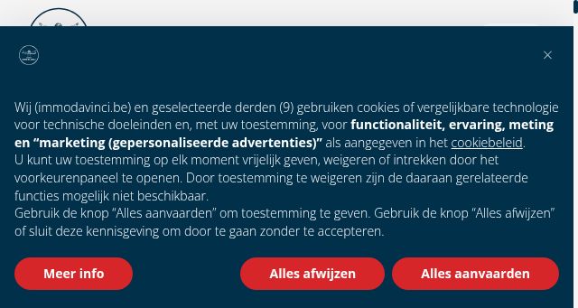 Screenshot of immodavinci.be