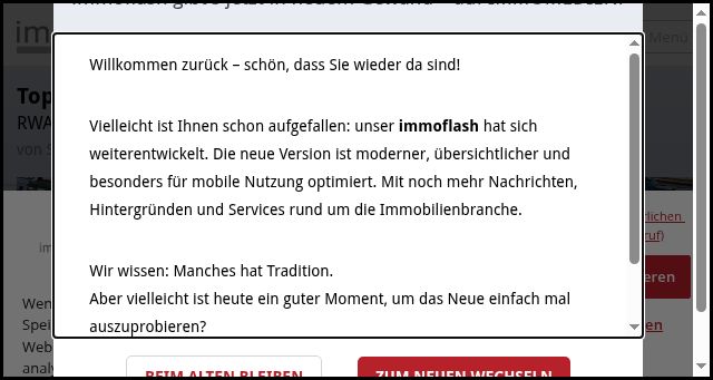 Screenshot of immoflash.at