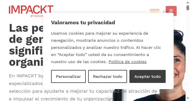 Screenshot of impacktselect.com