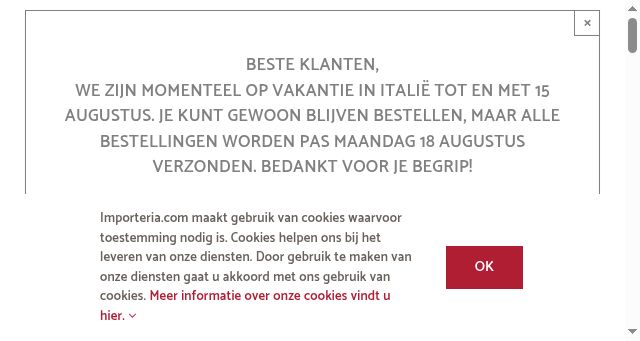 Screenshot of importeria.com