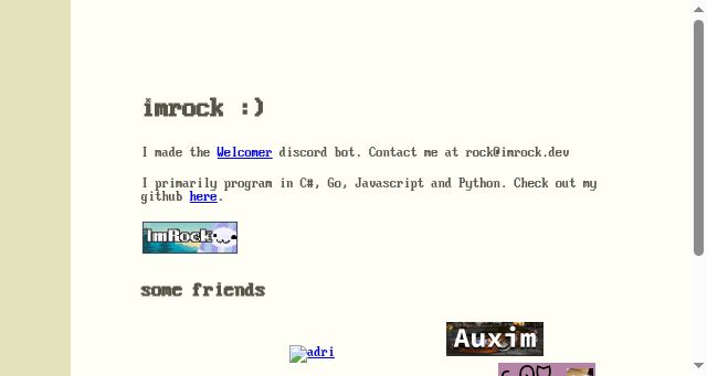 Screenshot of imrock.dev