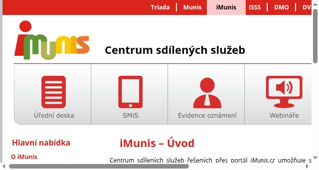 Screenshot of imunis.cz