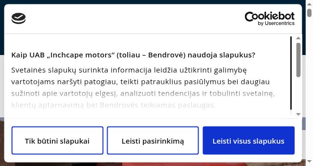 Screenshot of inchcape.lt