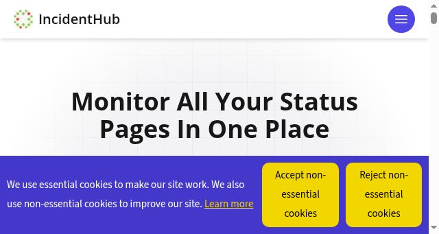 Screenshot of incidenthub.cloud