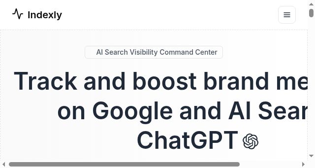 Screenshot of indexly.ai