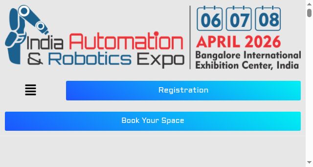 Screenshot of indiaautomationandroboticsexpo.com