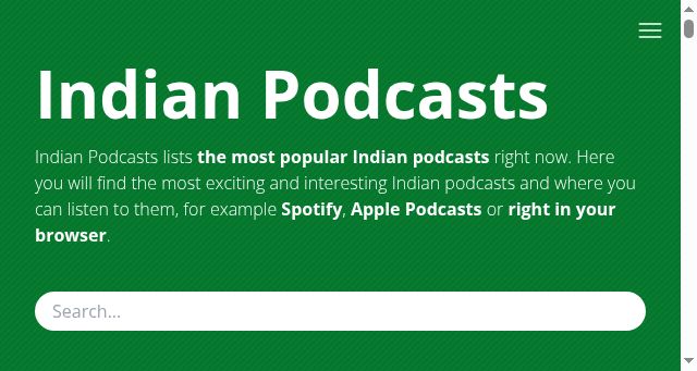 Screenshot of indian-podcasts.com