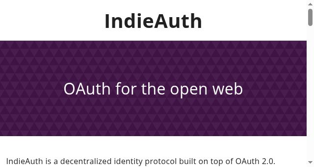 Screenshot of indieauth.net