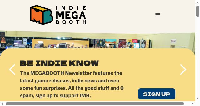 Screenshot of indiemegabooth.com