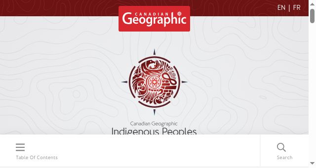 Screenshot of indigenouspeoplesatlasofcanada.ca