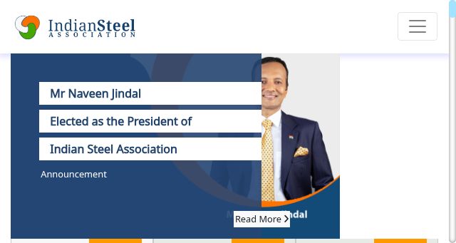 Screenshot of indsteel.org