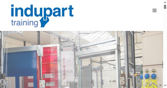 Screenshot of induparttraining.co.uk