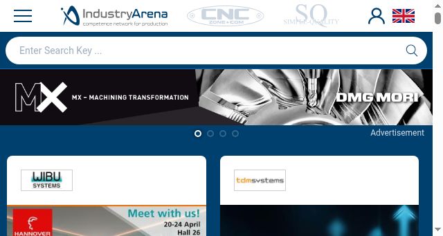 Screenshot of industryarena.com